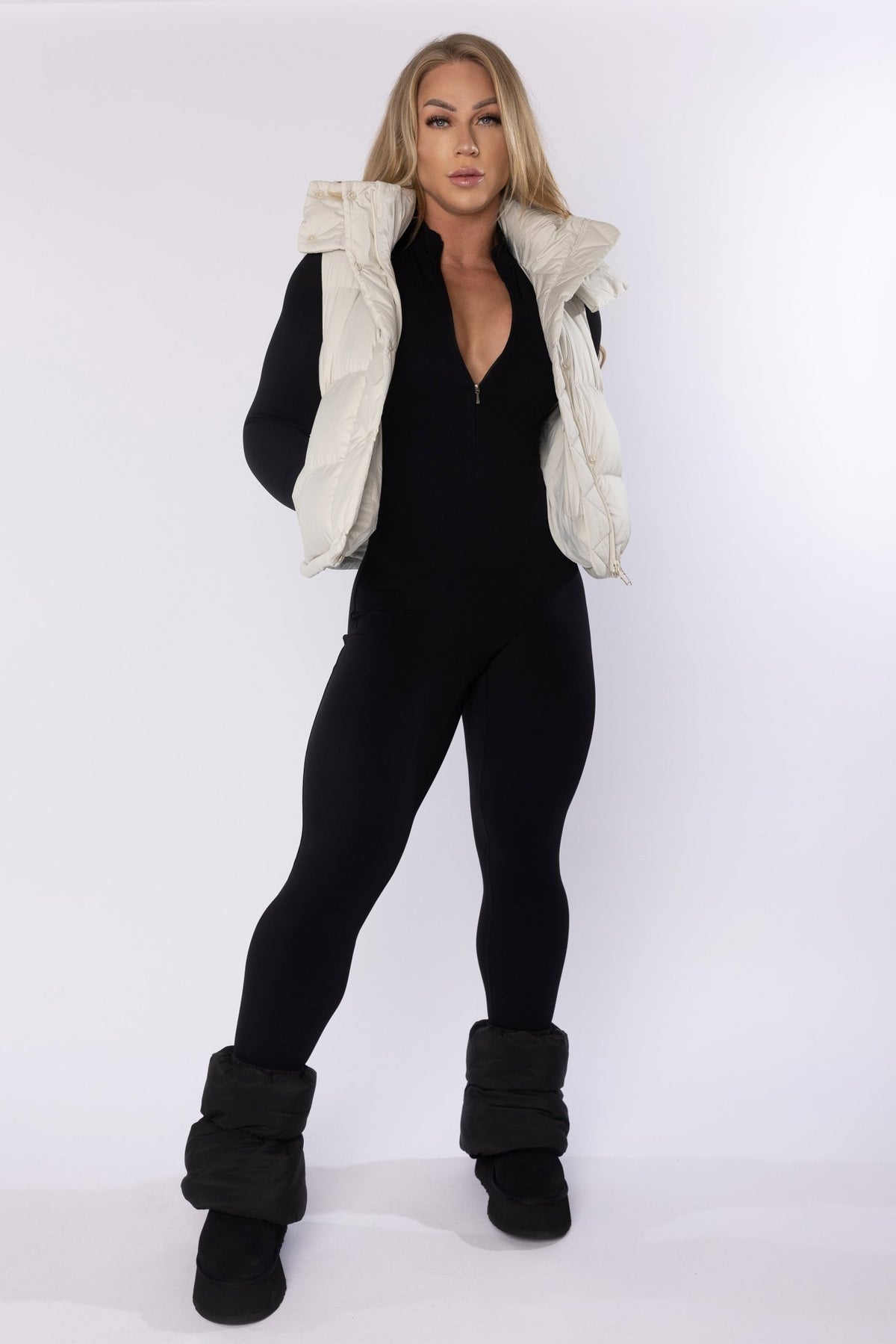 Out And About Puffer Vest Off - White - FPFit